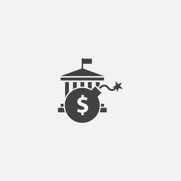 Staatsschulden-Symbol. einfache Schilderillustration. Symboldesign für Staatsschulden. kann für Web und Mobile verwendet werden — Stockvektor