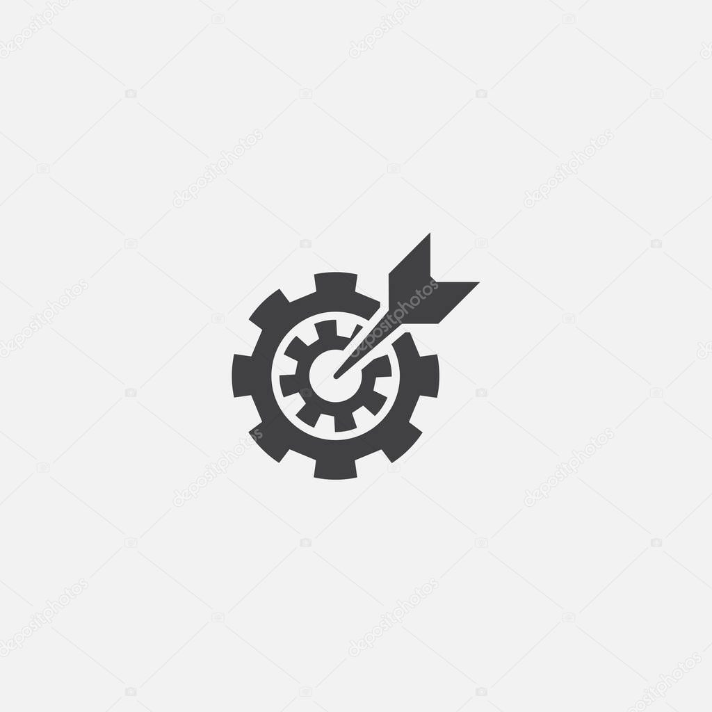 goal setting base icon. Simple sign illustration. goal setting symbol design. Can be used for web and mobile