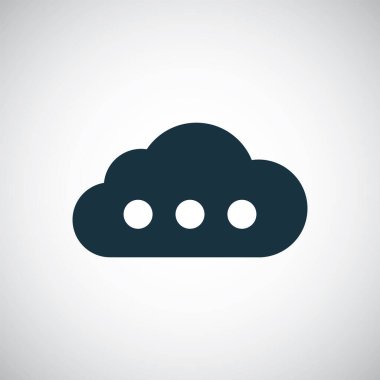 Web için bulut simgesi ve beyaz arkaplanda Ui
