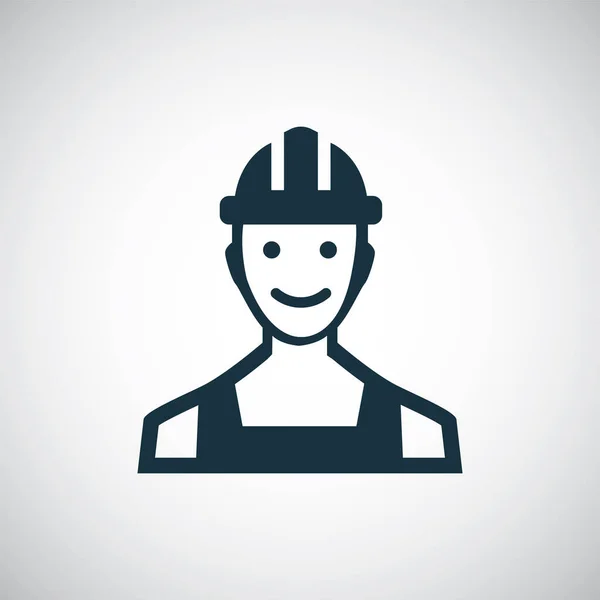 Worker icon for web and UI on white background — 스톡 벡터