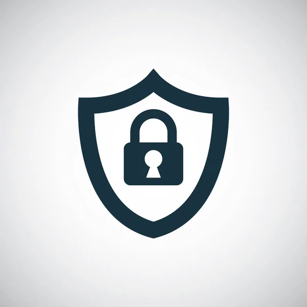 Shield Key-pictogram voor web en UI op witte achtergrond — Stockvector