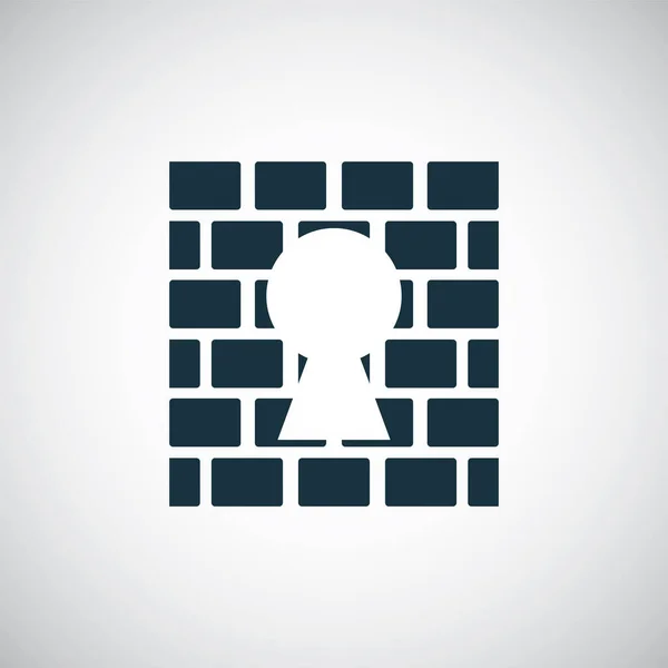 Wall lock icon for web and UI on white background — 스톡 벡터