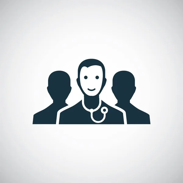 Doctor team icon für web und ui auf weißem Hintergrund — Stockvektor