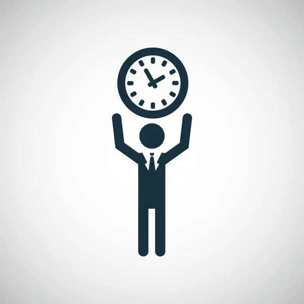 Businessman time watch icon for web and UI on white background — Stock Vector