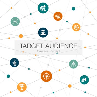 basit simgeli hedef kitle modayı. Tüketici, nüfus grafikleri, niş gibi unsurlar içerir