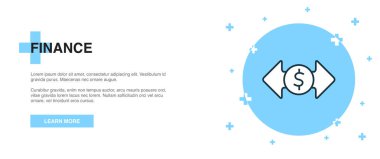 Finans simgesi, afiş şablon konsepti. finans hattı illüstrasyonu