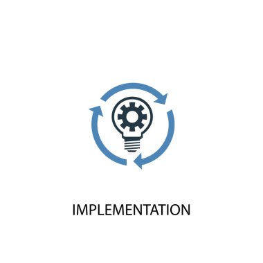 Uygulama konsepti 2 renkli simge. Basit mavi element çizimi. uygulama konsepti sembol tasarımı. Web ve mobil için kullanılabilir