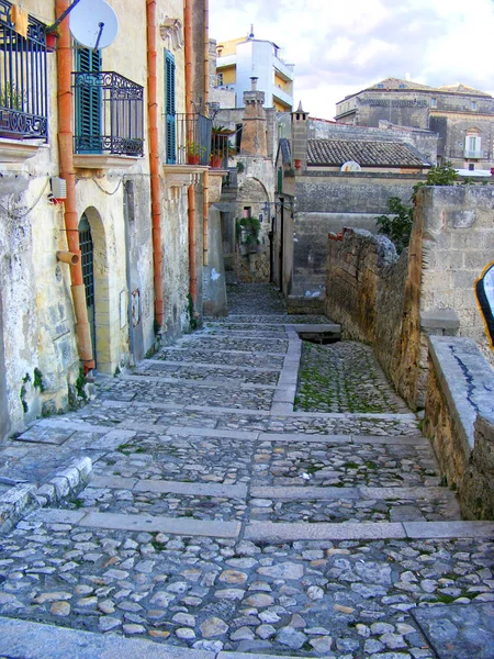 Matera Nice Alley Unesco Dünya Mirası Basilicata Güney Talya — Stok fotoğraf