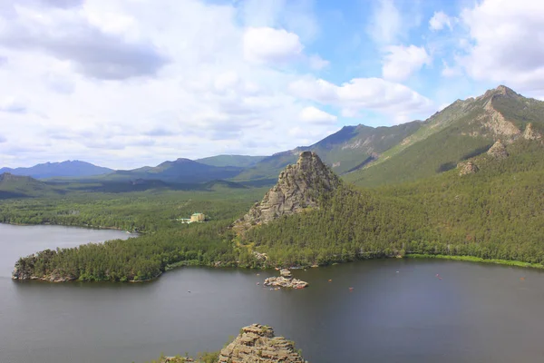 Rockriddle Sjön Borovoye Kazakstan — Stockfoto