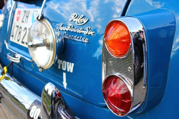 Rear Light License Plate Old Car Bumper — Stock Photo, Image