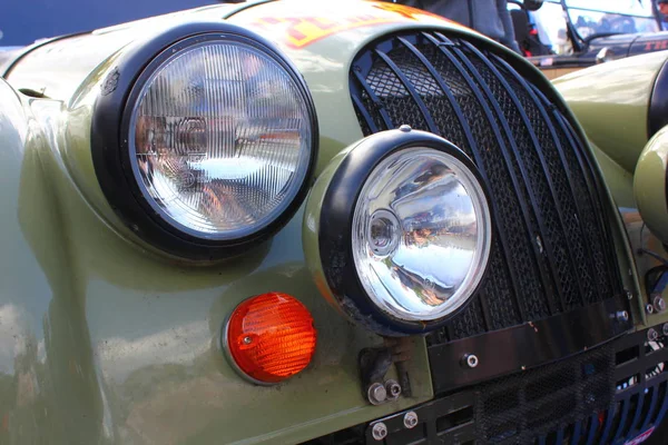 Headlights Radiator Old Car — Stock Photo, Image