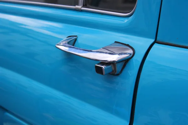 Chrome Door Handle Vintage Cars — Stock Photo, Image