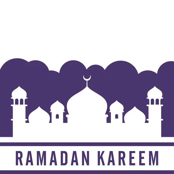 Ramadan Kareem Modello Saluto Traduzione Testi Arabo Nobile Mese Del — Vettoriale Stock