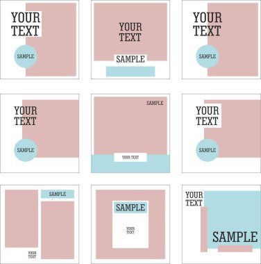 Vektör soyut web banner tasarım şablonu. Web banner şablonu koleksiyonu. Soyut geometrik web tasarım afiş şablonu gri arka plan üzerinde izole. Üstbilgi - açılış sayfası Web Tasarım Öğeleri.