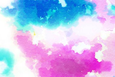 Renkli suluboya el boyaması resim illüstrasyon: soyut sanat arka plan (Yüksek çözünürlüklü 2d Cg illüstrasyon)