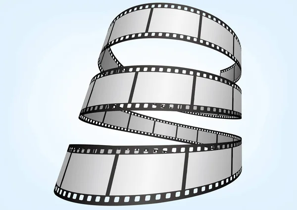 Kino Film Und Fotografie 35Mm Filmstreifenvorlage Vektor Elemente — Stockvektor