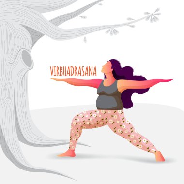 Yoga yapan bir kız.