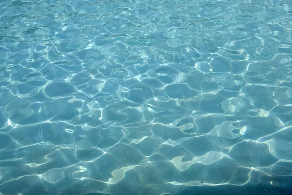 Agua Azul Fondo Piscina Superficie Agua Con Reflejo Textura Del — Foto de Stock