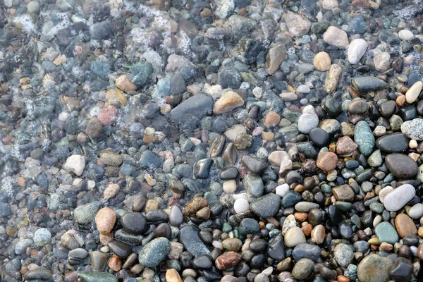 Image Abstraite Des Ondulations Eau Sur Les Cailloux Pierre Dans — Photo