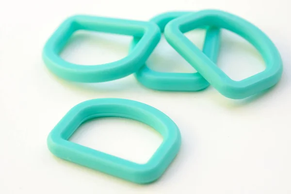 Groene Plastic Halve Ring Voor Het Maken Van Rugzakken Een — Stockfoto