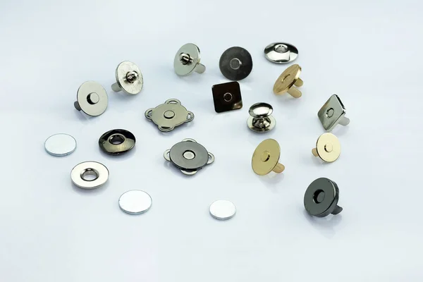 Magnetická Tlačítka Pro Výrobu Peněženek Batohů Magnetické Tlačítko Pro Zapínání — Stock fotografie