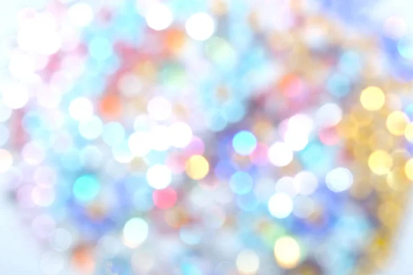 Luces Bokeh Azules Doradas Abstractas Con Fondo Luz Suave Navidad —  Fotos de Stock