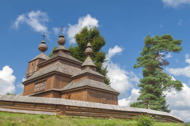 Slovakya,: Presovsky kraj, Bodruzal, tahta Yunan Katolik Kilisesi, UNESCO tarafından güneşli