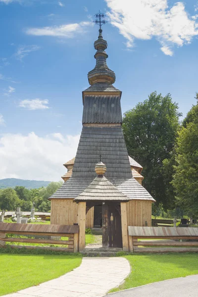 Slovacchia Presovsky Kraj Ladomirova Chiesa Greco Cattolica Legno Sito Unesco — Foto Stock