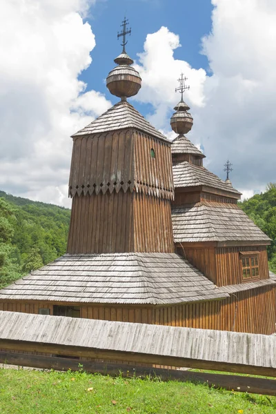 Słowacja Presovsky Kraj Bodruzal Drewniana Cerkiew Greckokatolicka Wpisanego Listę Unesco — Zdjęcie stockowe