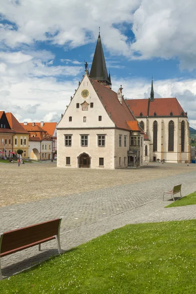 Eslováquia Presovsky Kraj Eslováquia Bardejov Praça Mercado Basílica Santo Egídio — Fotografia de Stock