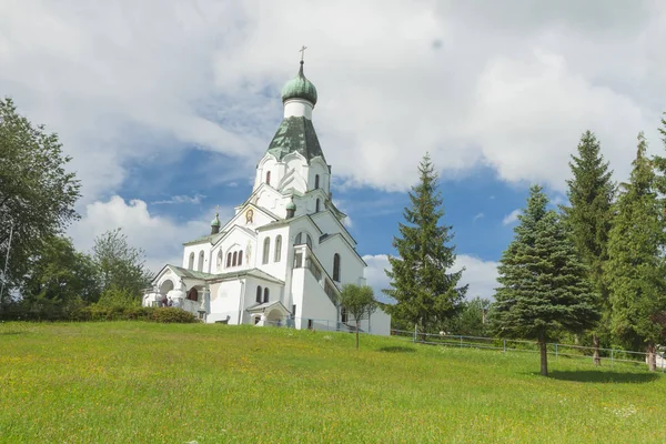 Slovacchia Presovsky Kraj Medzilaborce Chiesa Ortodossa Santo Spirito Illuminata Dal — Foto Stock