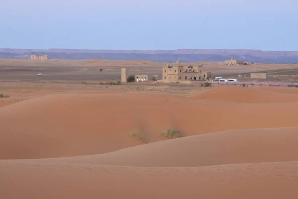 Марокко, Мерзуга, г. Chebbi дюни в сутінках, анти-Атлас гора — стокове фото