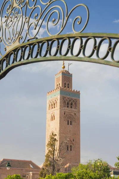 Morocco, Marrakech, Koutubia Mosque Minaret — Stock Photo, Image