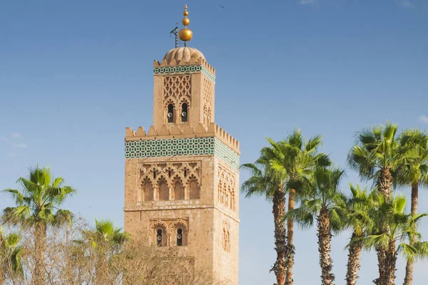 Morocco, Marrakech, Koutubia Mosque Minaret — Stock Photo, Image