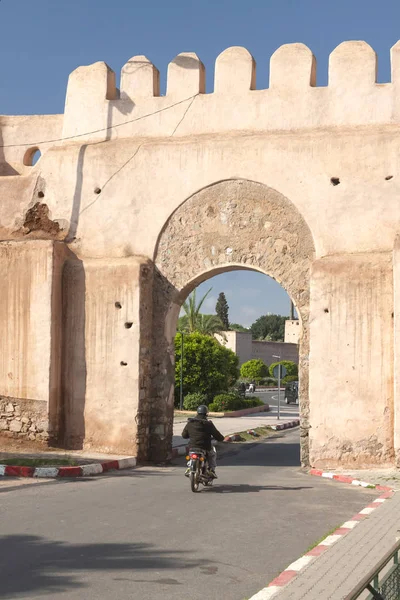 Marruecos, Marrakech, Antiguas Murallas de Medina, Bab el Raha Bab Debagh — Foto de Stock