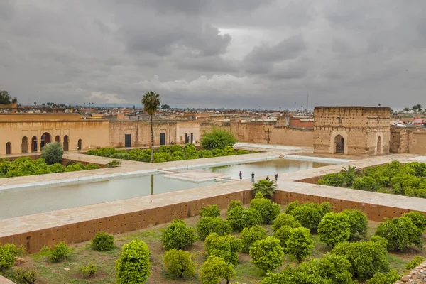 Marrocos, Marraquexe, Palácio El Badi, Vista Geral — Fotografia de Stock