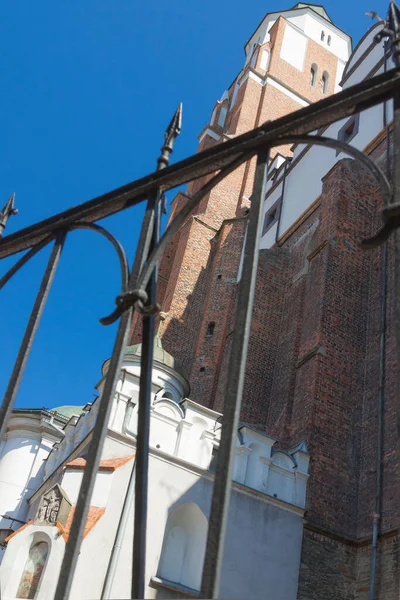 下西里西亚 Paczkow Patschkau Market Square John Evangelist Church Tower 阳光灿烂的下午 — 图库照片