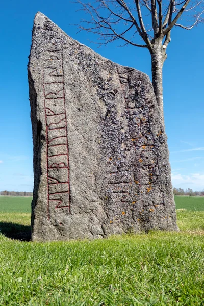 Runový Kámen Viby Církev — Stock fotografie