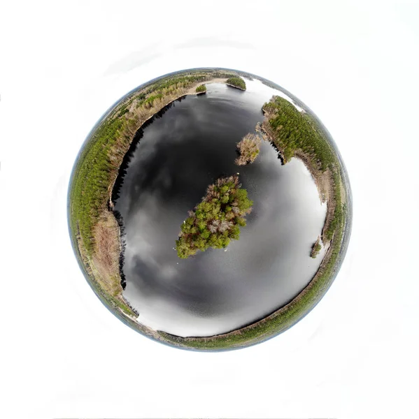 Esfera Panorámica Del Paisaje Forestal — Foto de Stock
