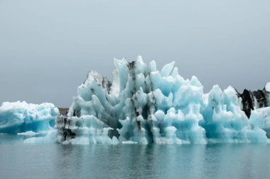 Buzdağları Vatnajokull, Europes en büyük buzul gelir Jokulsarlon buzul Lagoon içinde
