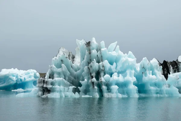 Iceberg Nella Laguna Del Ghiacciaio Jokulsarlon Che Proviene Vatnajokull Ghiacciaio — Foto Stock