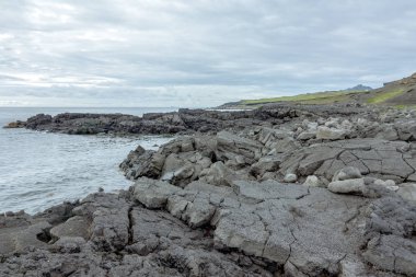 Heimaey en büyük Westmann Adaları, Westmann adalar biraz Icelands güney batısında yolgösterendir