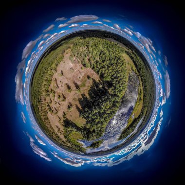 Küre panorama hava manzara