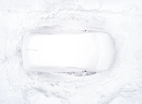 Car Covered Blanket Snow — Stock Photo, Image