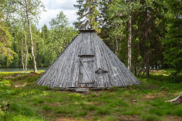 Goahti Nebo Chata Švédském Laplandu — Stock fotografie