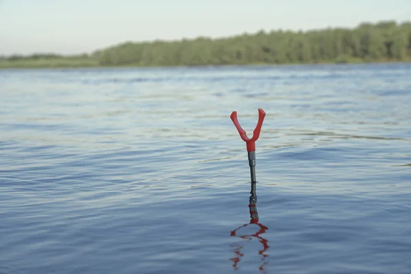 Стоять Удочки Воде Реке — стоковое фото