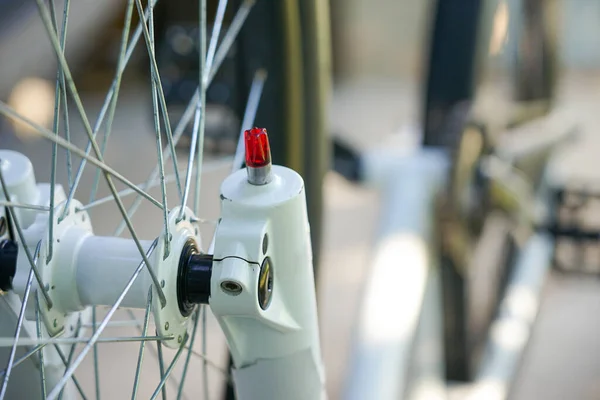 Ajuste Rebote Horquilla Bicicleta Primer Plano —  Fotos de Stock