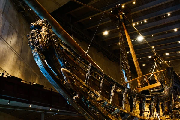 Stockholm Suecia Septiembre 2017 Museo Vasa Estocolmo Que Muestra Buque — Foto de Stock