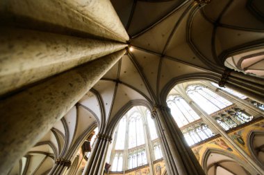 Köln, Almanya - 23 Eylül 2016: Arch, Katolik Köln 1248, Unesco Dünya Mirası 1996 yılından beri inşa ediliyor Katedrali,