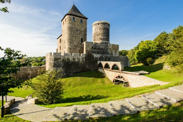 Bedzın, çevre Katowice, Yukarı Silezya, Polonya Ortaçağ taş Kraliyet Gotik Kalesi. 1348 inşa